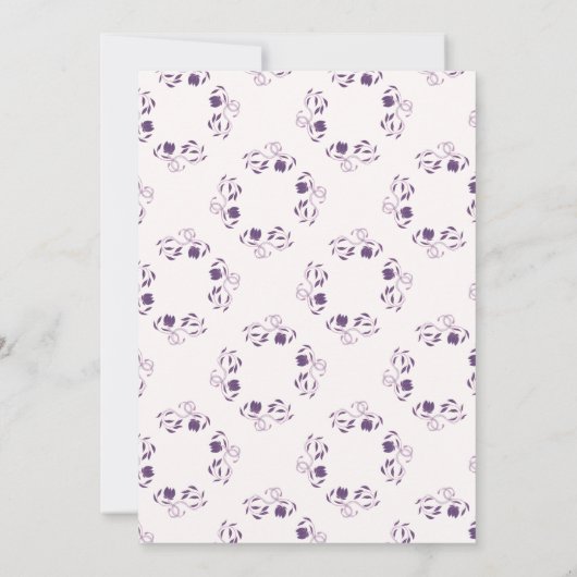 エレガント華美ペイズリーフローラ結婚ズ 招待状 (裏面)