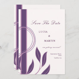 エレガント華美ペイズリー関連フローラ保存日付 招待状