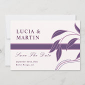 エレガント華美ペイズリー関連フローラ保存日付 招待状 (裏面)