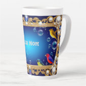 エレガント華美張鮮やかり カフェラテマグ (右アングル)