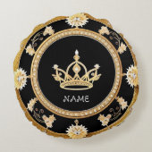 エレガント華美王室の王冠 ラウンドクッション (裏面)