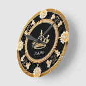 エレガント華美王室の王冠 ラウンド壁時計 (傾斜)