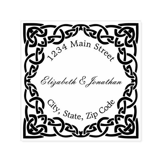 エレガント華美縁ど差出人住所 セルフインキングスタンプ (デザイン)