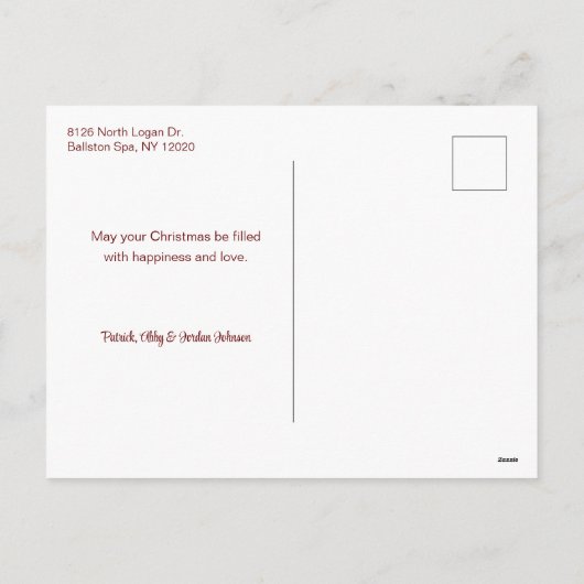 エレガント華美金ゴールドザシーズンタイポグラフィ シーズンポストカード (裏面)