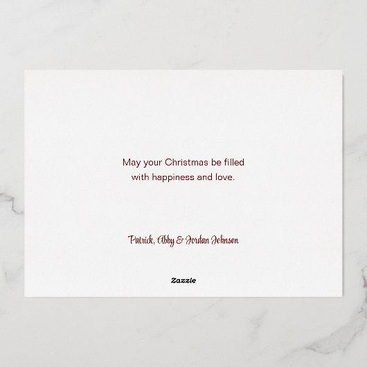 エレガント華美金ゴールドザシーズンタイポグラフィ 箔シーズンカード (裏面)