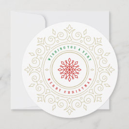 エレガント華美Snowflake Frame Holiday Greeting シーズンカード