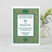 エレガント葉とフローラ縁ど結婚の 招待状 (スタンド正面)