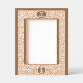 エレガント葉とフローラ縁ど レーザー彫刻フレーム (正面)