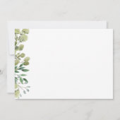 エレガント葉と金ゴールドパール結婚ズ サンキューカード (裏面)