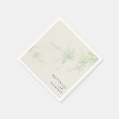 エレガント葉クリパーソナライズされたーム結婚 スタンダードカクテルナプキン (角)