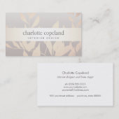 エレガント葉シック内装デザイン自然トープ 名刺 (正面/裏面)