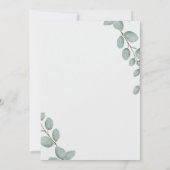 エレガント葉ベビーと玩具 招待状 (裏面)