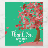 エレガント葉モダンエコ感謝していギフト ワインラベル (シングルラベル)