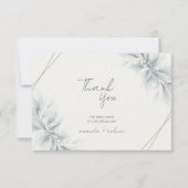 エレガント葉モダン サンキューカード (正面)