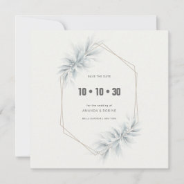 エレガント葉モダン セーブザデート