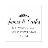 エレガント葉名差出人住所 セルフインキングスタンプ (デザイン)