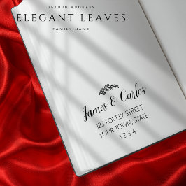 エレガント葉名差出人住所 ラバースタンプ