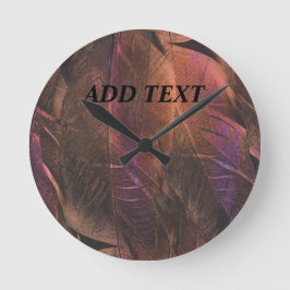 エレガント葉抽象芸術 ラウンド壁時計