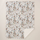 エレガント葉果実の水の色の白フローラ シェルパブランケット (正面)