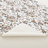 エレガント葉果実の水の色の白フローラ シェルパブランケット (3/4)