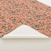 エレガント葉果実の水の色オレンジ色フローラ シェルパブランケット (3/4)