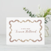 エレガント葉植物体パーソナライズされた 案内状 (スタンド正面)