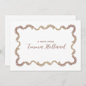 エレガント葉植物体パーソナライズされた 案内状 (正面/裏面)