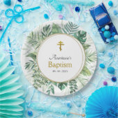 エレガント葉正キリスト教の洗礼 ペーパープレート (パーティー)