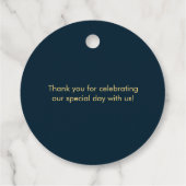 エレガント葉結婚式の引き出物ラベル フェイバータグ (裏面)