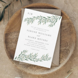 エレガント葉結婚葉 招待状