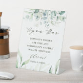 エレガント葉結婚開バー 台座サイン (インサイチュ)