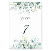 エレガント葉結婚 テーブルナンバー (裏面)