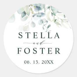 エレガント葉結婚 ラウンドシール
