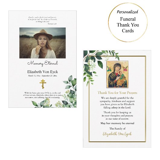 エレガント葉聖母写真記念館 サンキューカード