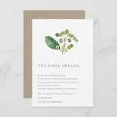 エレガント葉葉結婚詳細 エンクロージャーカード (正面/裏面)