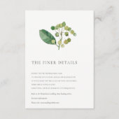 エレガント葉葉結婚詳細 エンクロージャーカード (正面)
