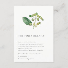 エレガント葉葉結婚詳細 エンクロージャーカード