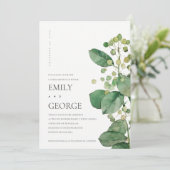 エレガント葉葉緑色対シャワーカード サンキューカード (スタンド正面)