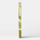 エレガント葉金ゴールドエキゾチックなブルーパターン Case-Mate iPhoneケース (裏面 / 左)