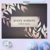 エレガント葉金ゴールド内装デザイン木材自然2 チラシ (シングル)