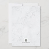 エレガント葉金ゴールド大理石が日付の結婚保存 招待状 (裏面)