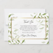 エレガント葉金ゴールド枠葬儀正教会 サンキューカード (正面)