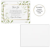 エレガント葉金ゴールド枠葬儀正教会 サンキューカード