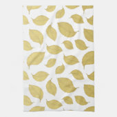 エレガント葉金ゴールド キッチンタオル (縦)