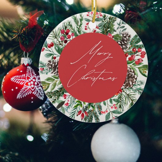 エレガント葉 セラミックオーナメント