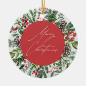 エレガント葉 セラミックオーナメント (正面)