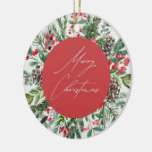 エレガント葉 セラミックオーナメント (左)