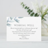 エレガント葉。植物結婚の願い事 エンクロージャーカード (スタンド正面)