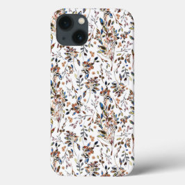 エレガント葉Berliesホワイトウォーター色フローラ iPhone 13ケース