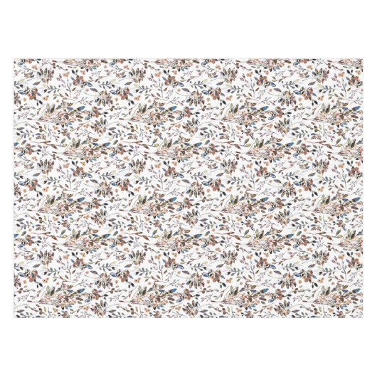 エレガント葉Berlies水色フローラ テーブルクロス (正面(横))